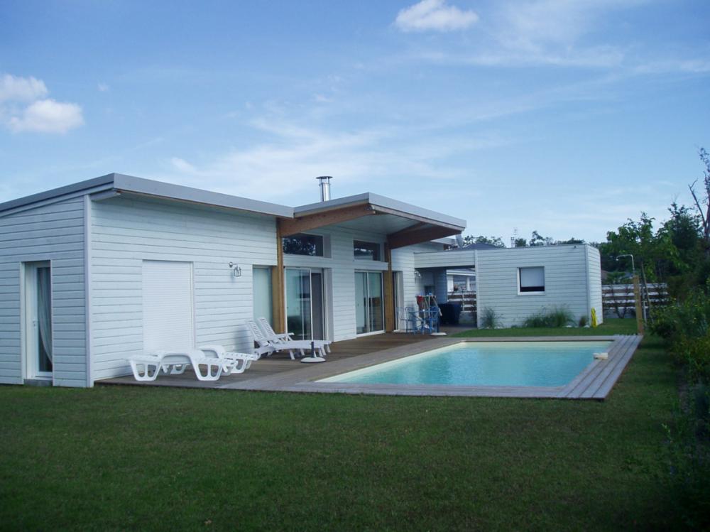 Brisse charpentes Marmande - Maison ossature bois contemporaine